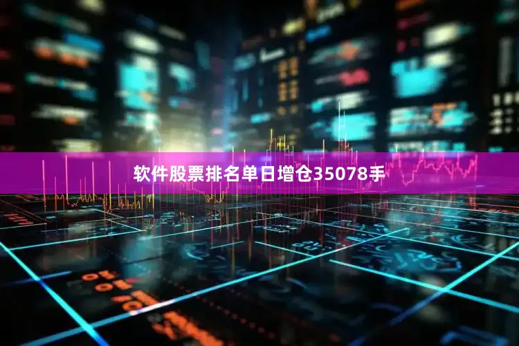 软件股票排名单日增仓35078手